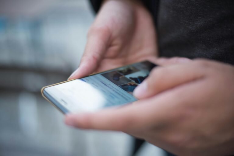 person using mobile phone
