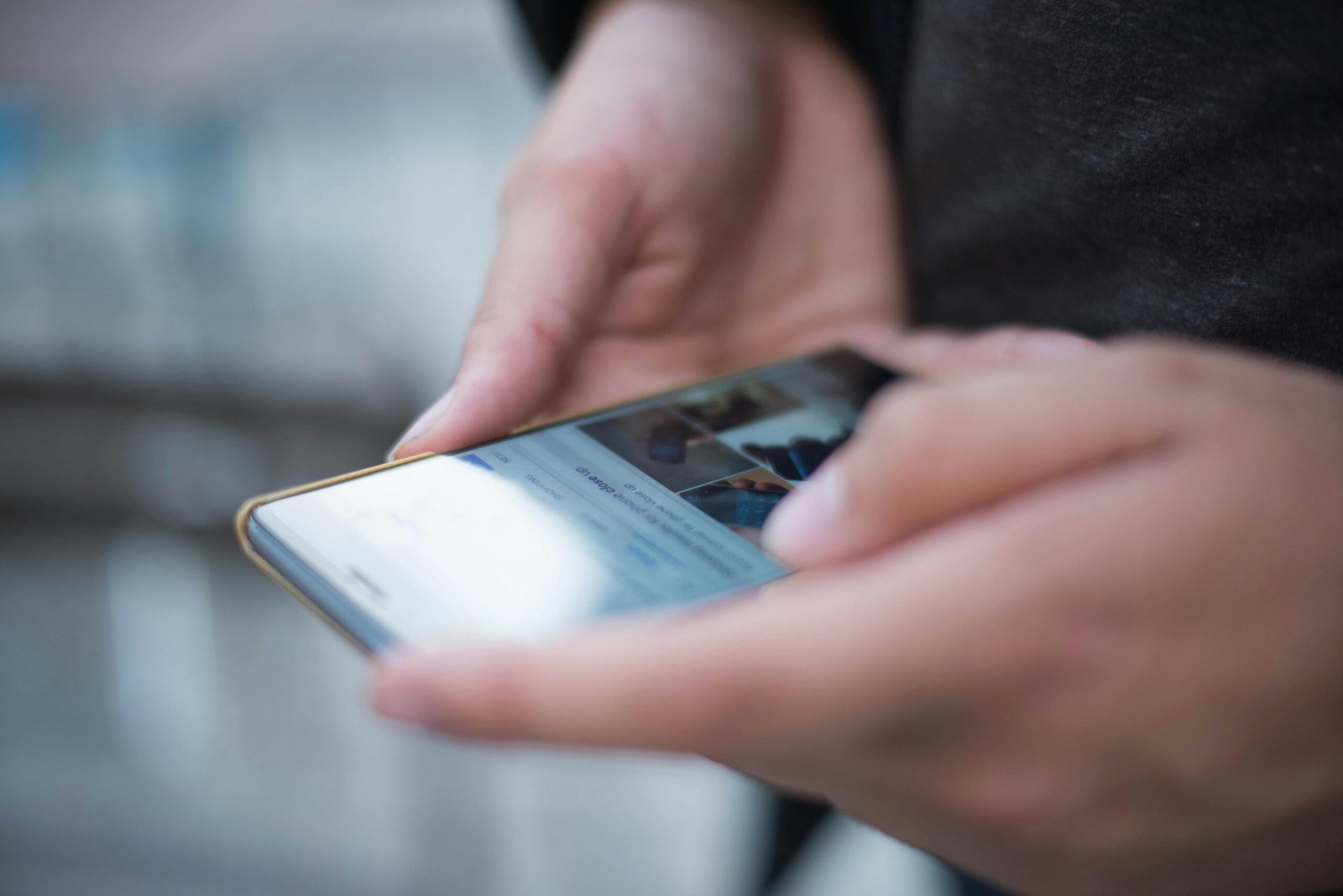 person using mobile phone